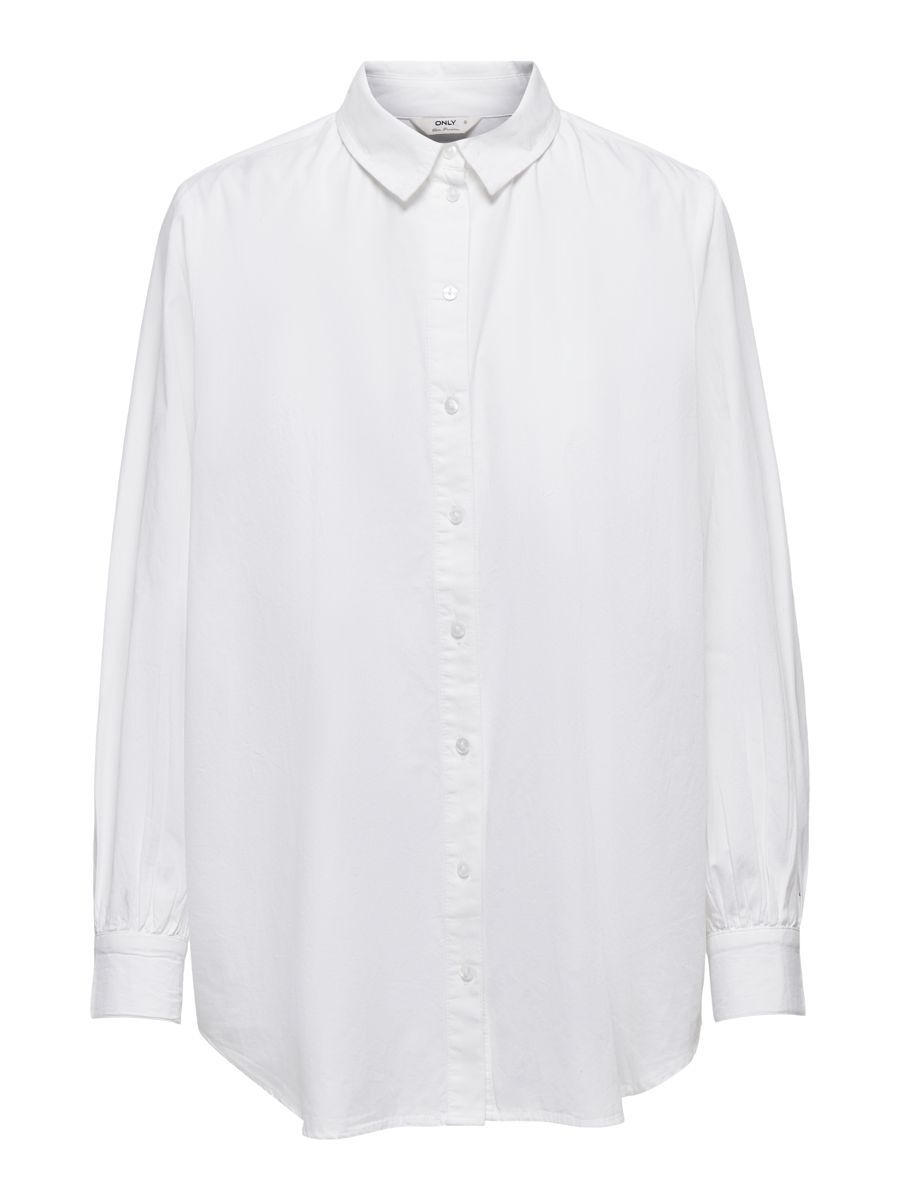 ONLY Loose Fit Langarmhemd Damen White günstig online kaufen