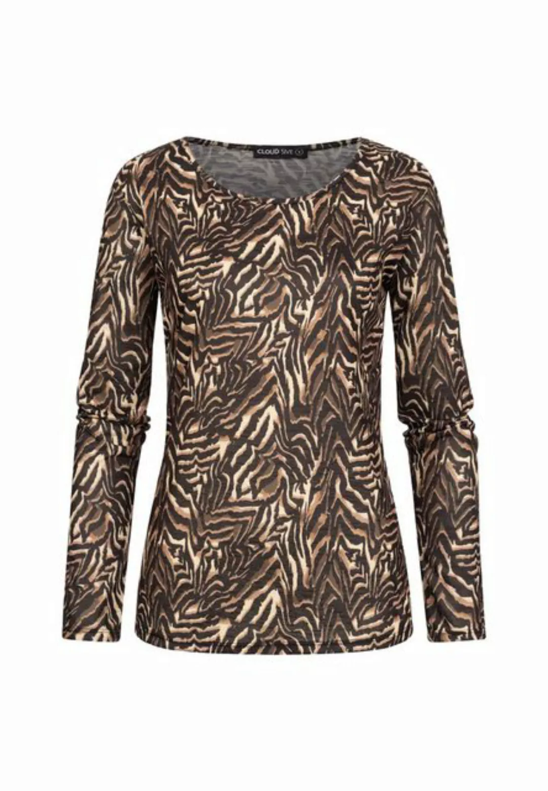 CLOUD 5IVE Longsleeve CLOUD 5IVE Langarm Shirt Longsleeve mit Animal Print günstig online kaufen