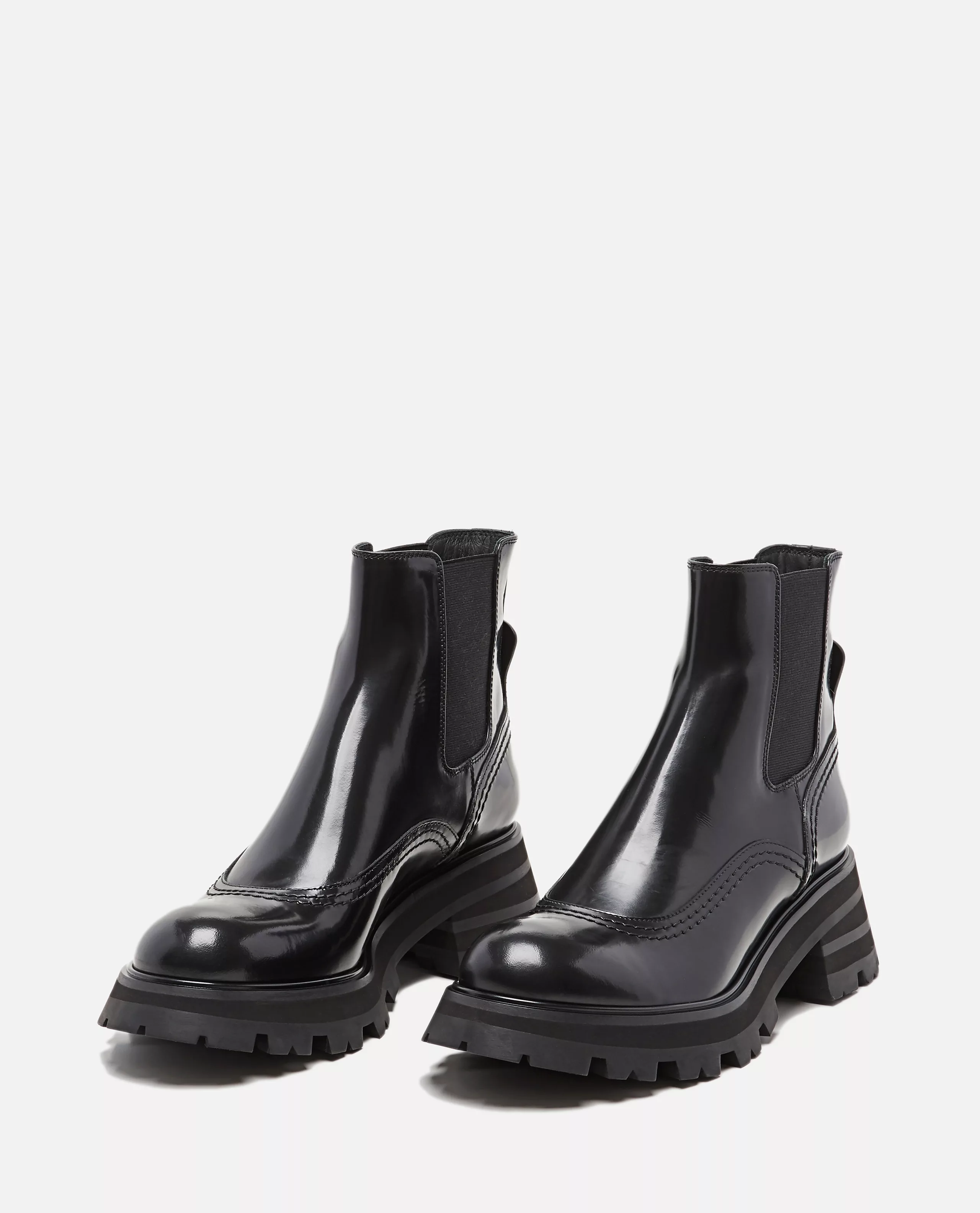 CHUNKY POLISHED LEATHER CHELSEA BOOTS günstig online kaufen