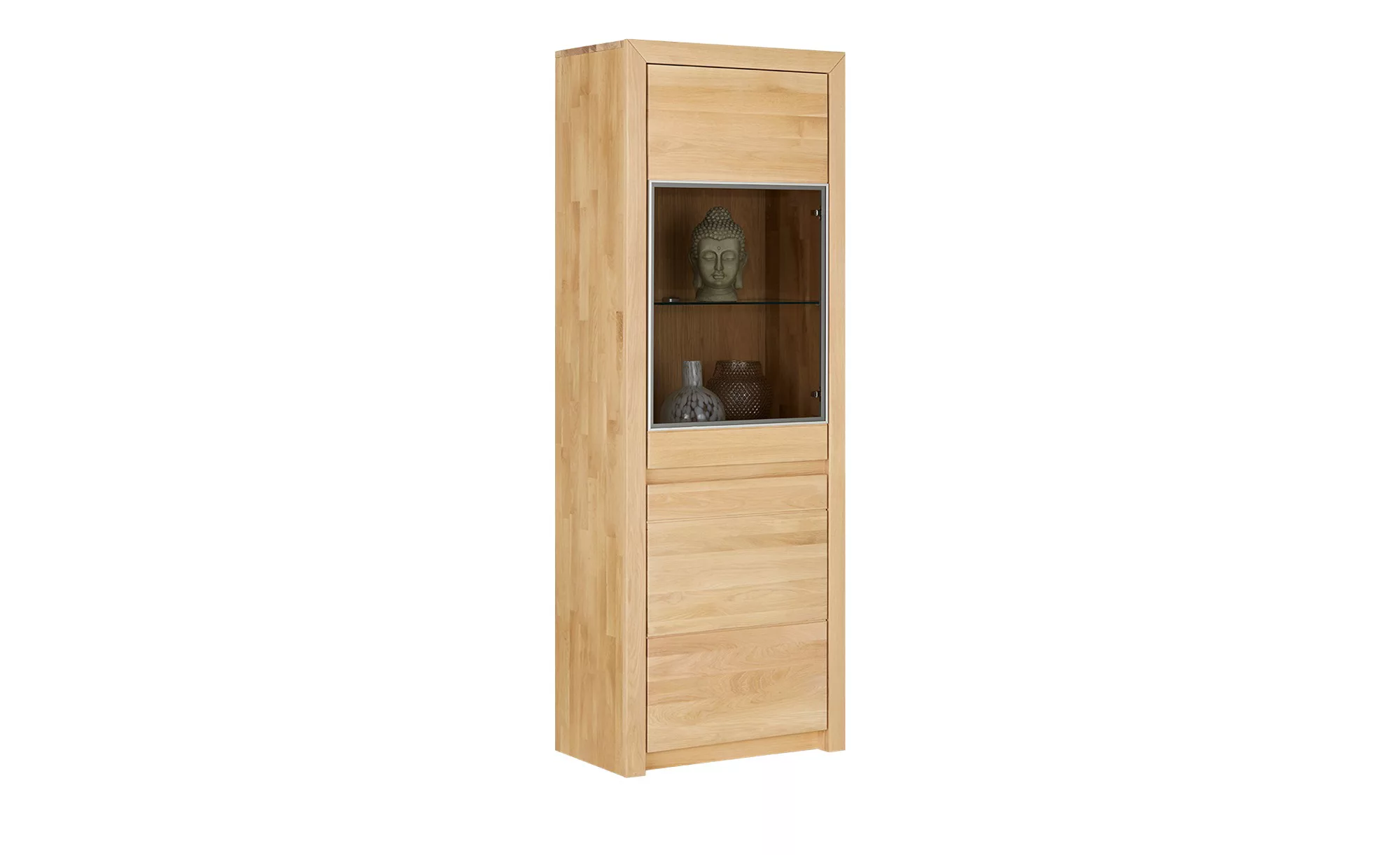 Woodford Vitrine  Solano ¦ holzfarben ¦ Maße (cm): B: 70 H: 192 T: 41 Schrä günstig online kaufen