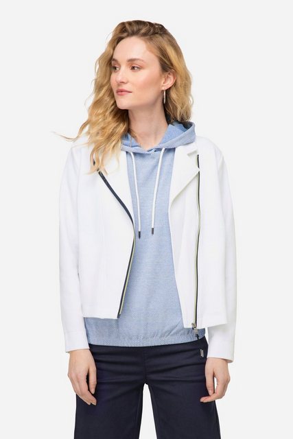 Laurasøn Sommerjacke Biker-Jacke Sweat Revers Zipper Langarm günstig online kaufen