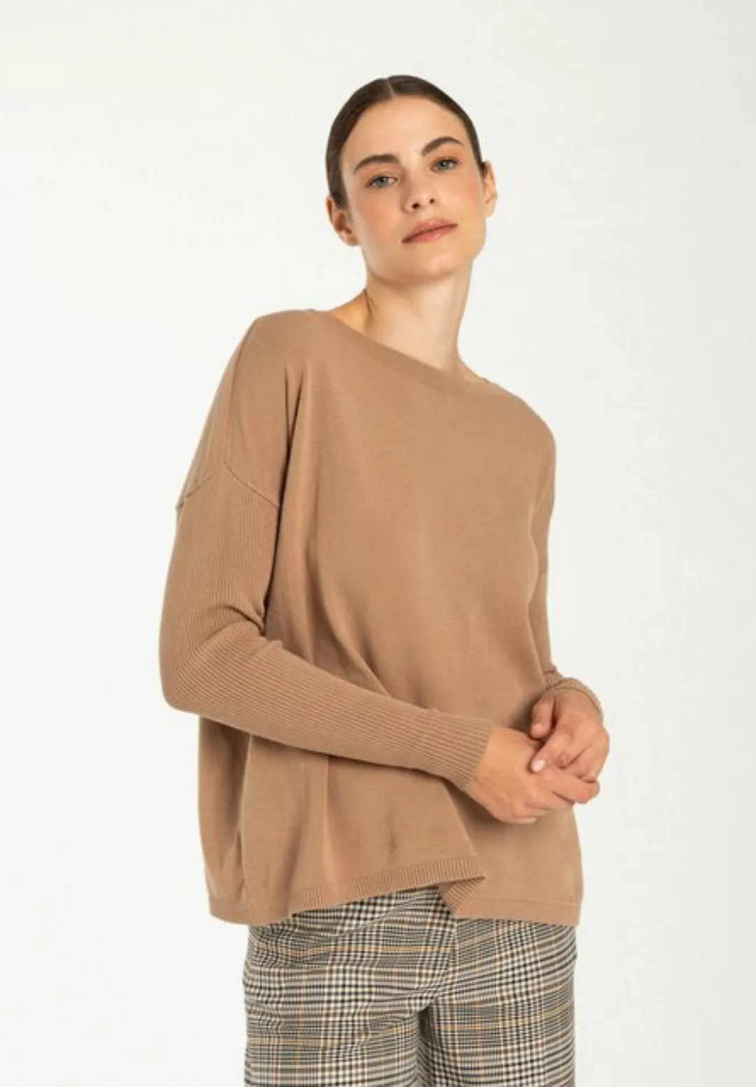 Feinstrick Pullover, beige machiato, Herbst-Kollektion günstig online kaufen