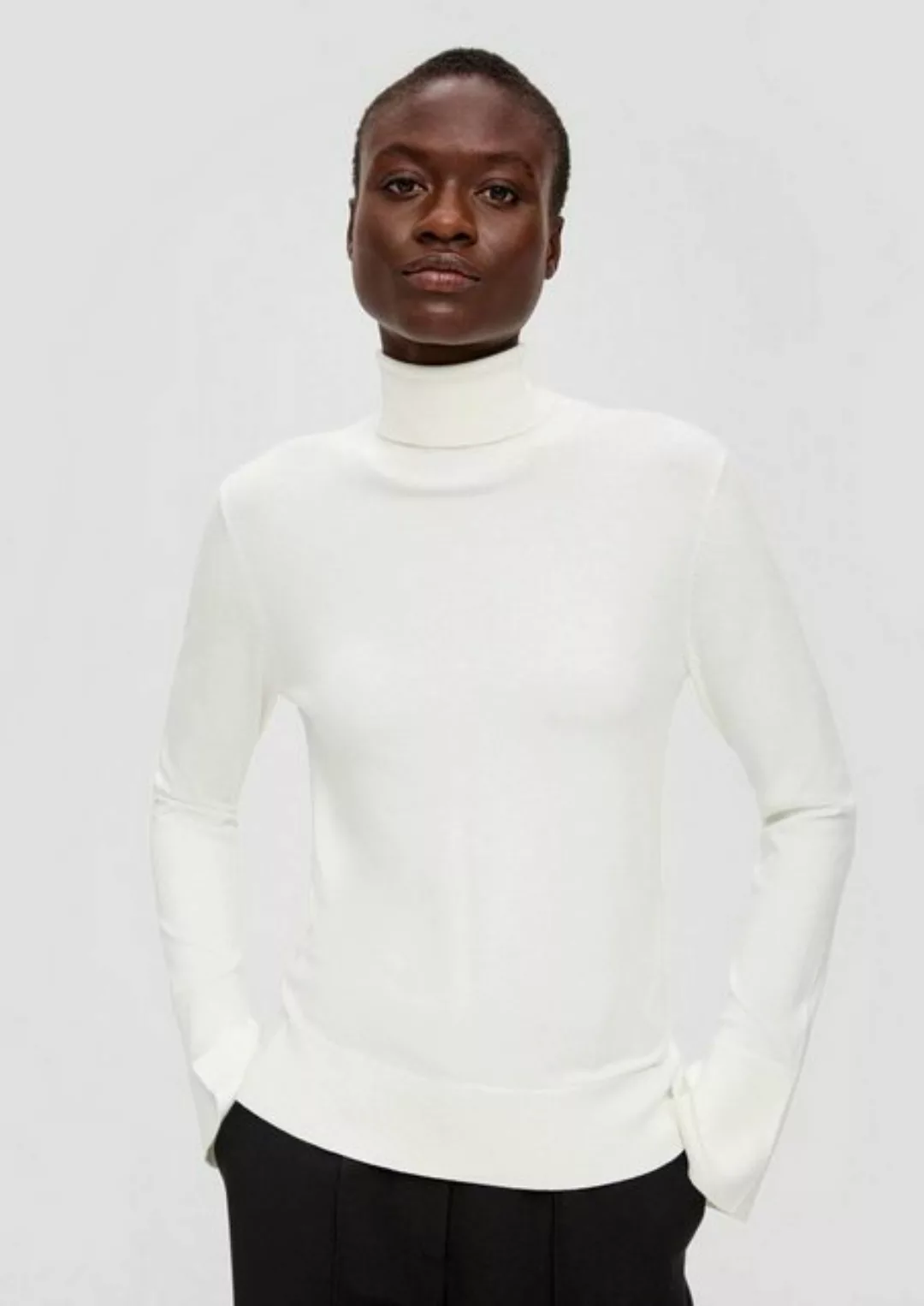 s.Oliver BLACK LABEL Sweatshirt Strickpullover, WHITE günstig online kaufen