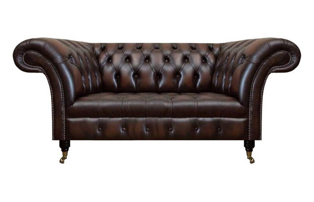 JVmoebel 2-Sitzer Braun Luxus Leder Sofa Zweisitzer Couch Wohnzimmer Polste günstig online kaufen