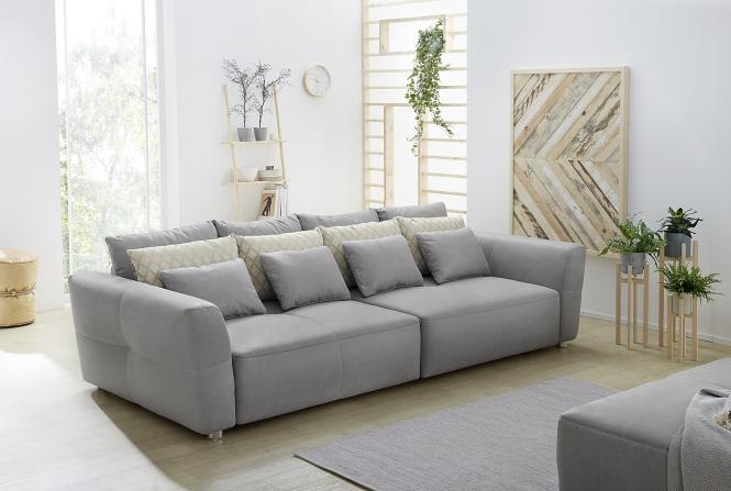 Big Sofa 300 cm breit XXL Couch Grau GULLIVER günstig online kaufen
