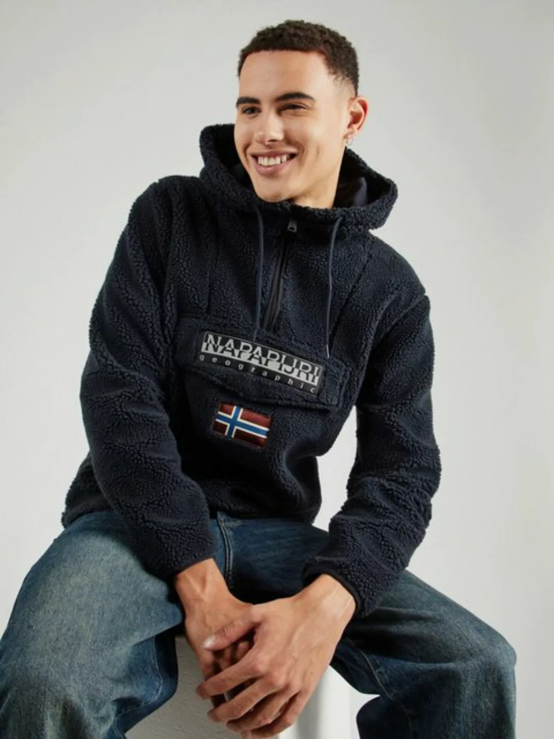 Napapijri Fleecepullover Napapijri Burgee Curly Hoodie günstig online kaufen