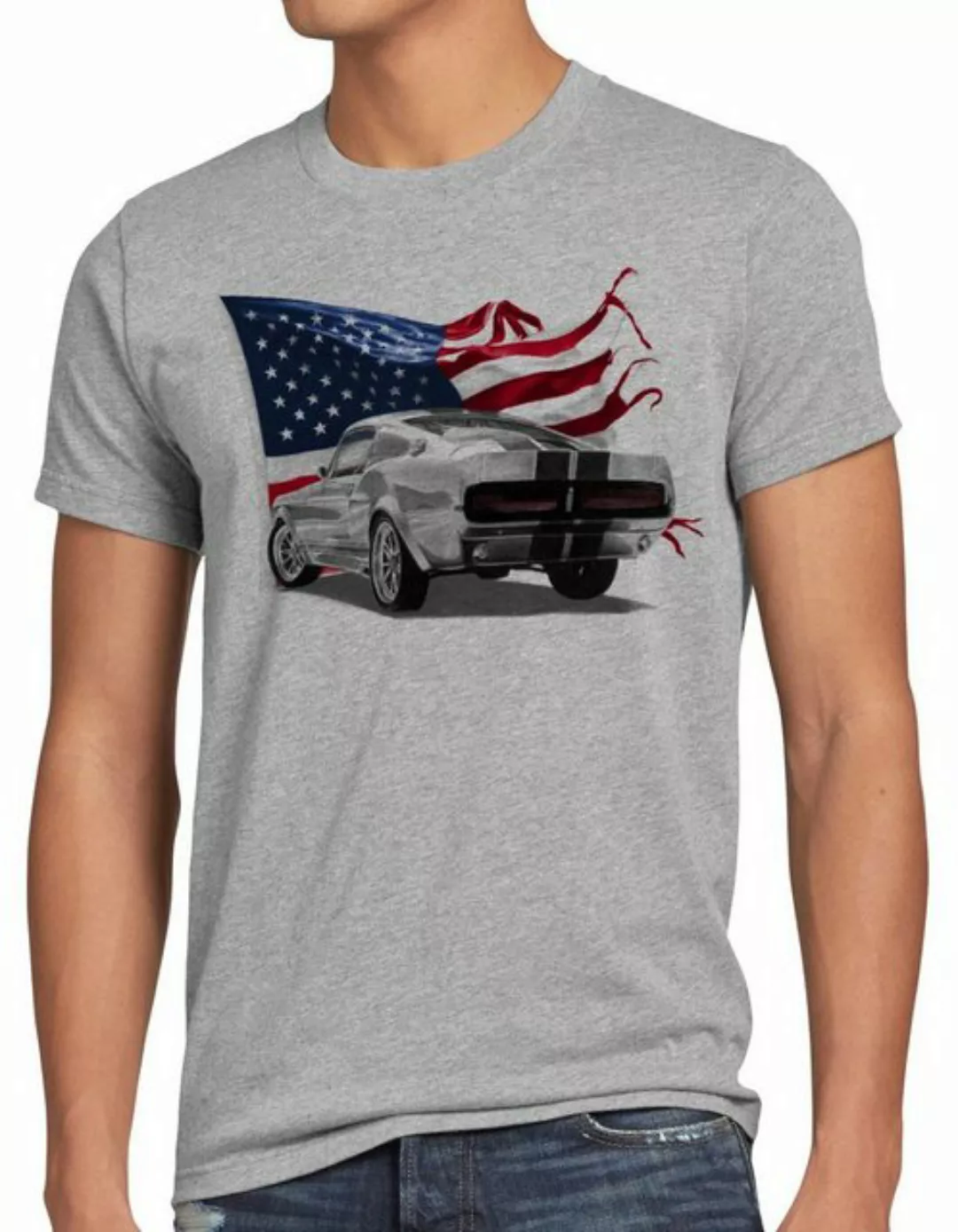 style3 Print-Shirt Herren T-Shirt Stars and Stripes Muscle Car eleanor must günstig online kaufen