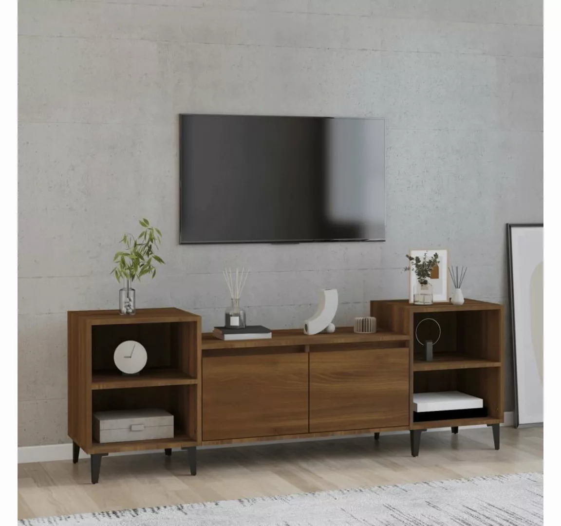 vidaXL TV-Schrank TV-Schrank Braun Eichen-Optik 160x35x55 cm Spanplatte günstig online kaufen