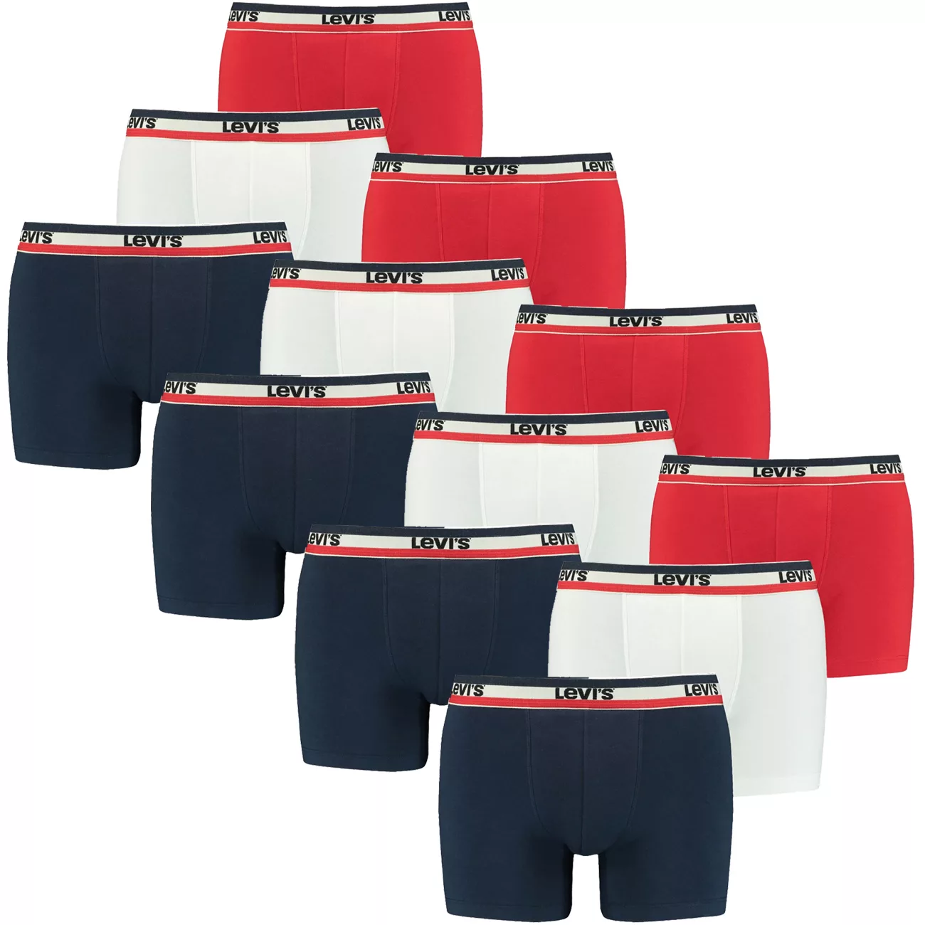 Levis Herren Sportswear Logo Boxer Brief 6er 9er 12er Multipack günstig online kaufen