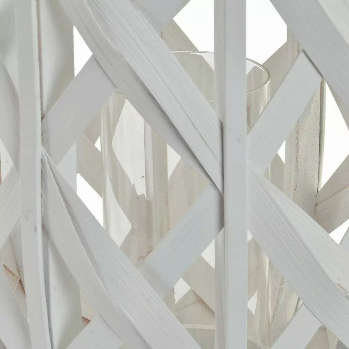 Kerzenschale Dkd Home Decor Weiß Metall Bambus (25 X 25 X 56 Cm) günstig online kaufen