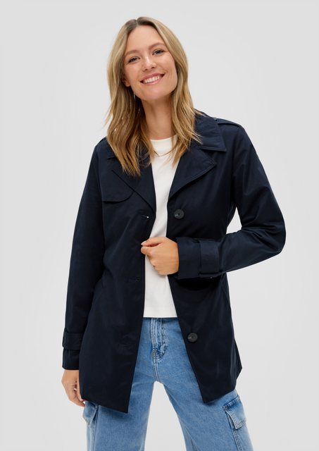 s.Oliver Funktionsjacke Wasserabweisender Trenchcoat mit Twillfutter günstig online kaufen