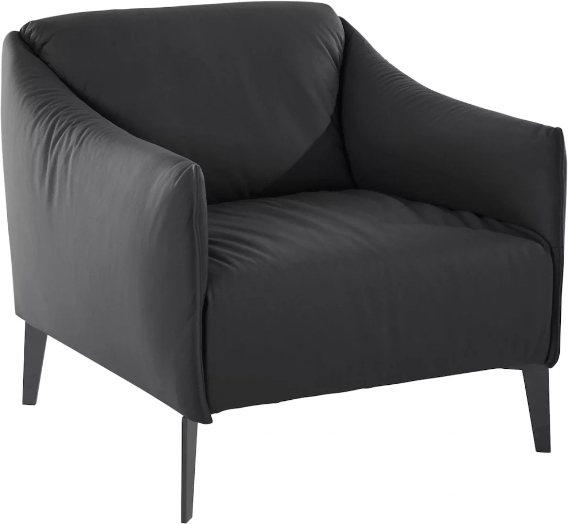 W.SCHILLIG Cocktailsessel "sally", mit Metall-Winkelfüßen in Schwarz pulver günstig online kaufen