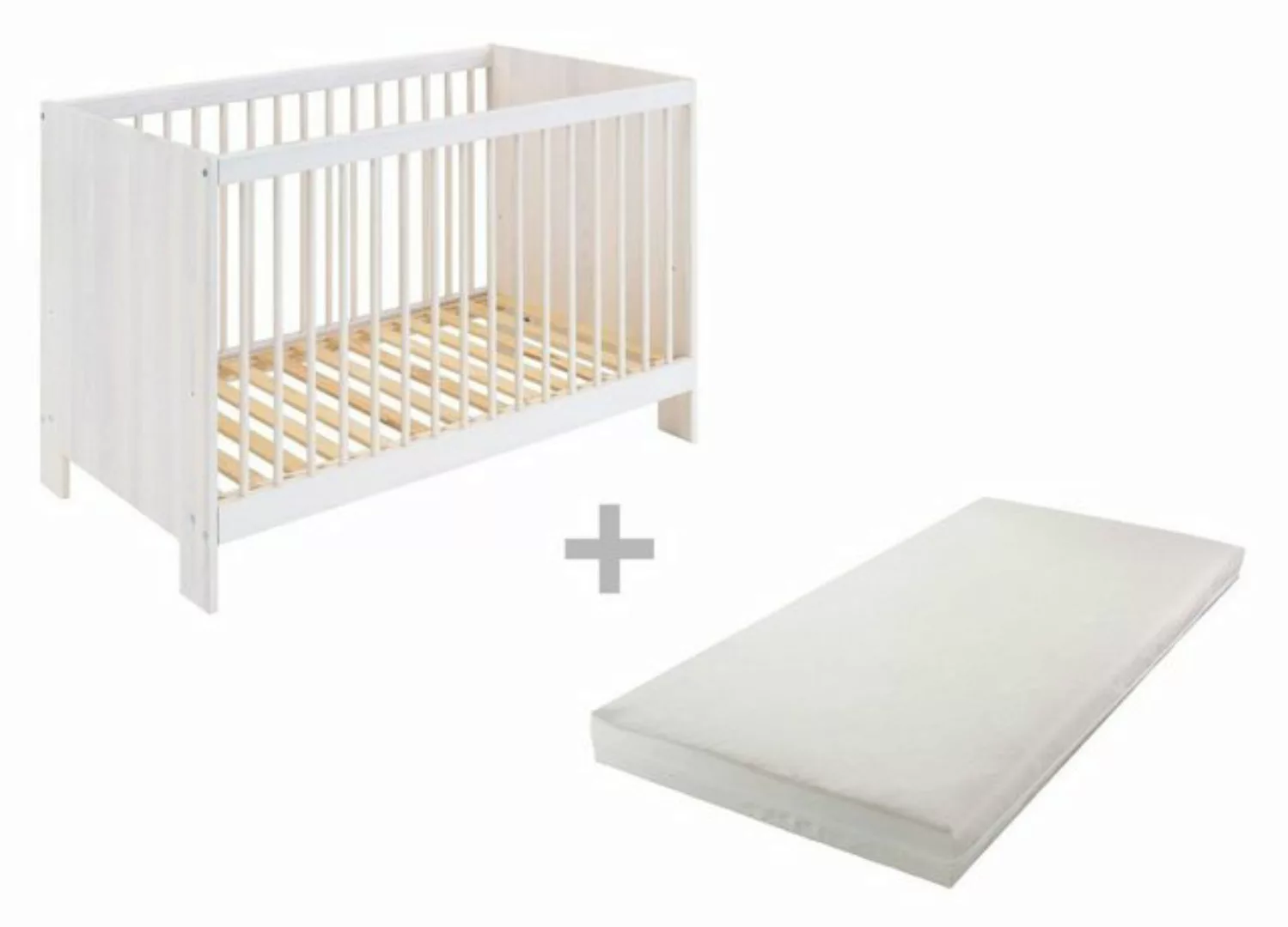 BioKinder - Das gesunde Kinderzimmer Babybett Niklas, 60x120 cm mit Matratz günstig online kaufen
