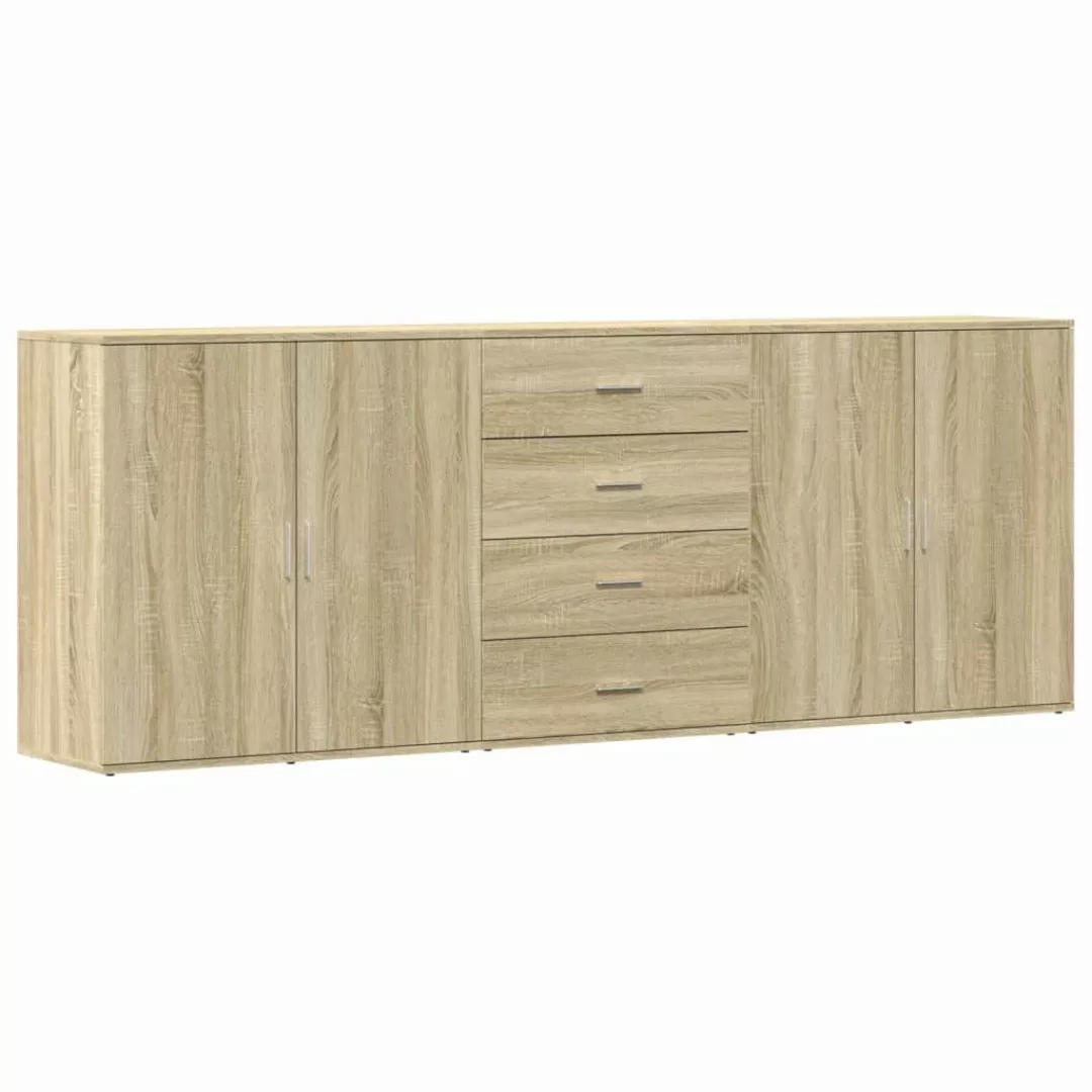 vidaXL Sideboard Sideboards 3 Stk. Sonoma-Eiche günstig online kaufen