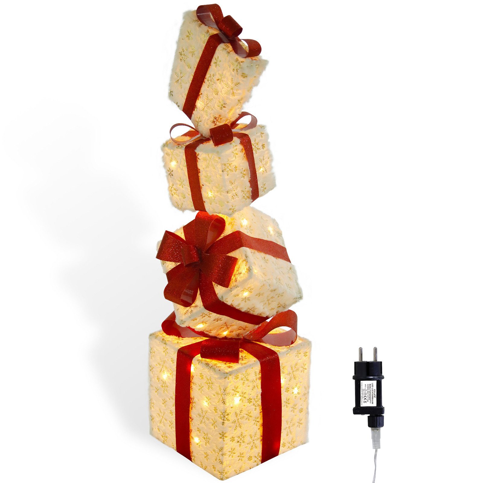 CCLIFE Weihnachtsfigur LED Geschenkbox 4er, Netzstecker günstig online kaufen