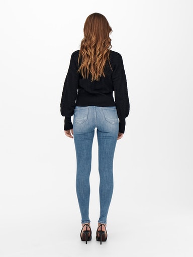 ONLY Skinny-fit-Jeans ONLPOWER MID PUSH UP SK DEST DNM REA935 mit Destroyed günstig online kaufen
