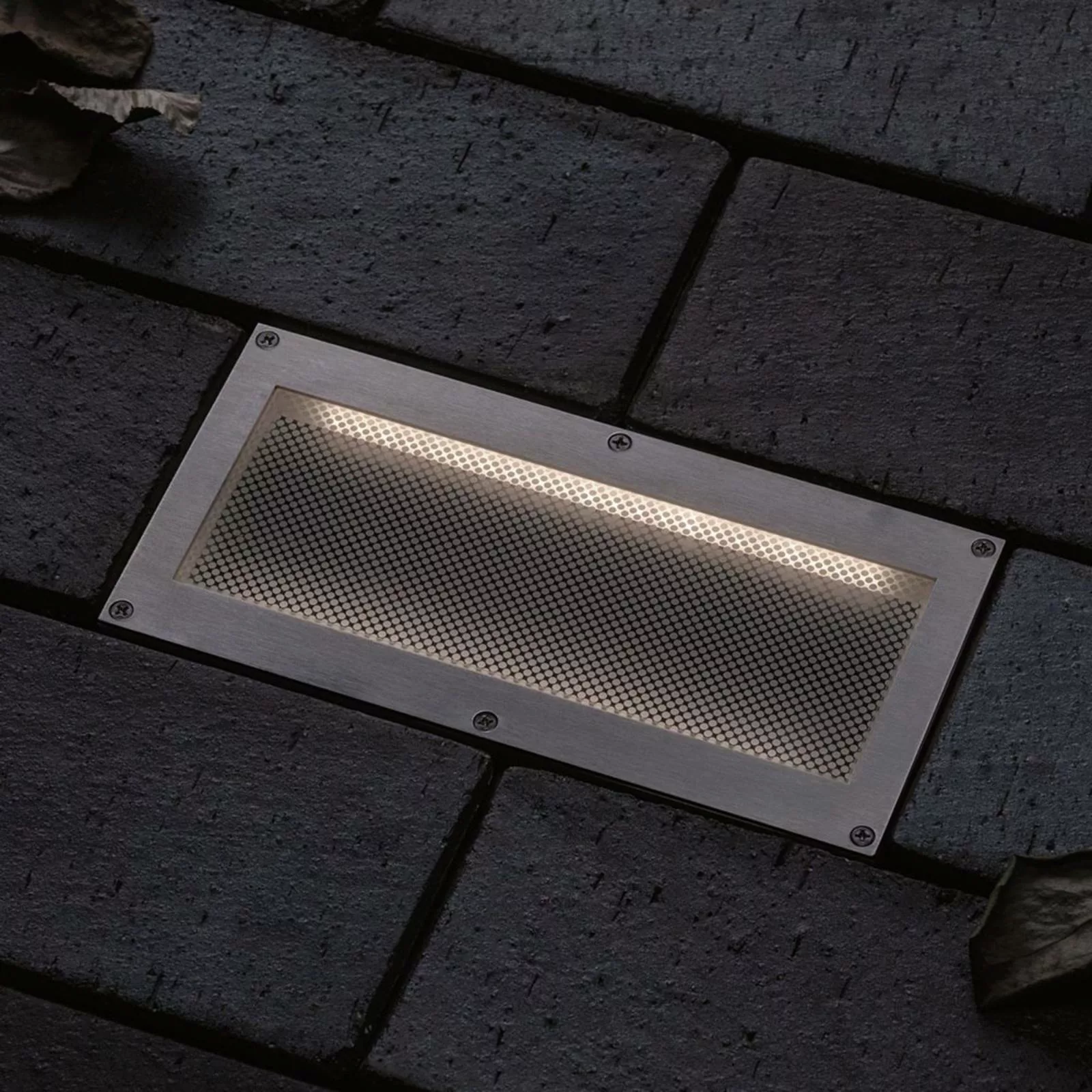 LED Bodeneinbauleuchte Brick in Aluminium und Grau 1,6W 40lm IP67 mit Beweg günstig online kaufen