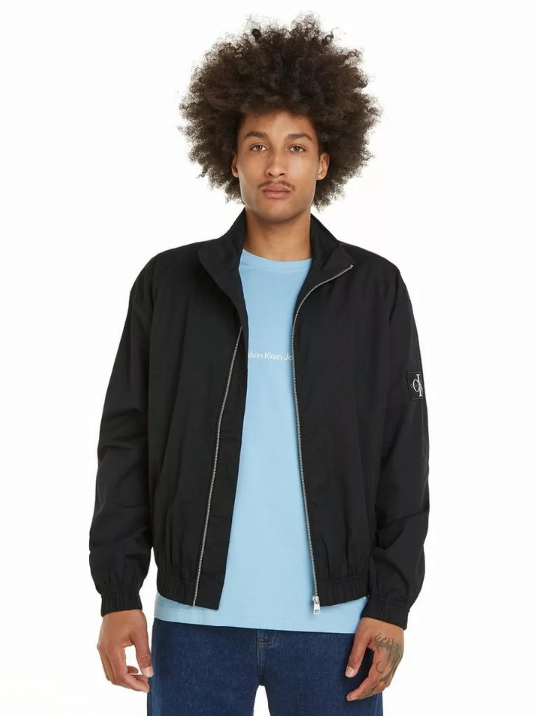 Calvin Klein Jeans Outdoorjacke CASUAL UTILITY HARRINGTON mit Logopatch günstig online kaufen