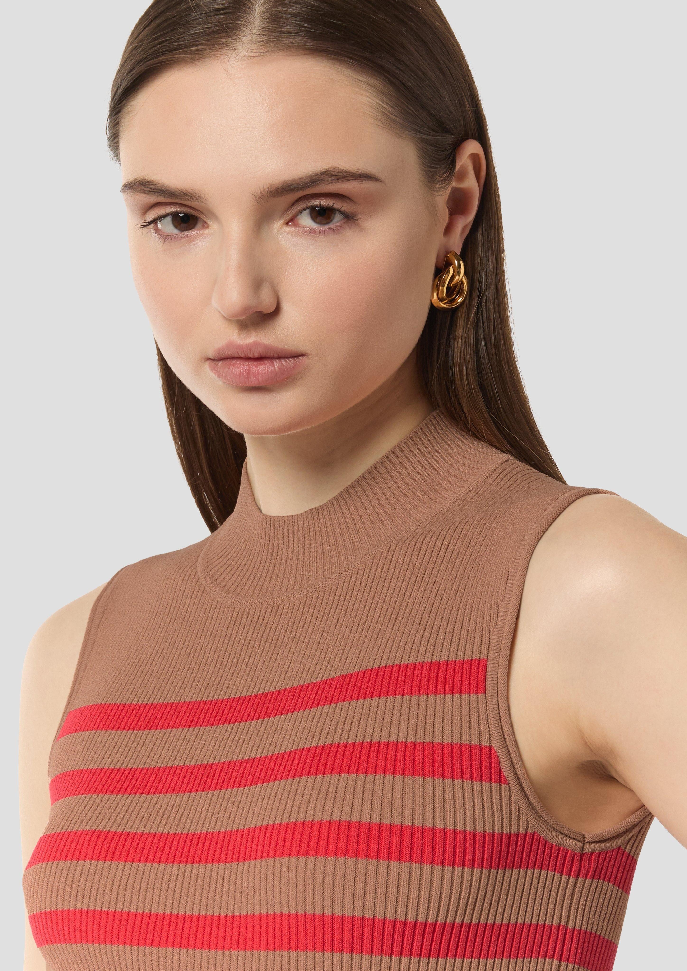 Comma Pullunder Strickpullunder mit Rippstruktur und günstig online kaufen