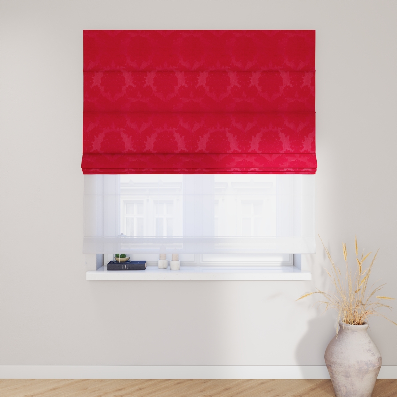 Dekoria Doppelraffrollo Duo, rot , 50 x 60 cm günstig online kaufen