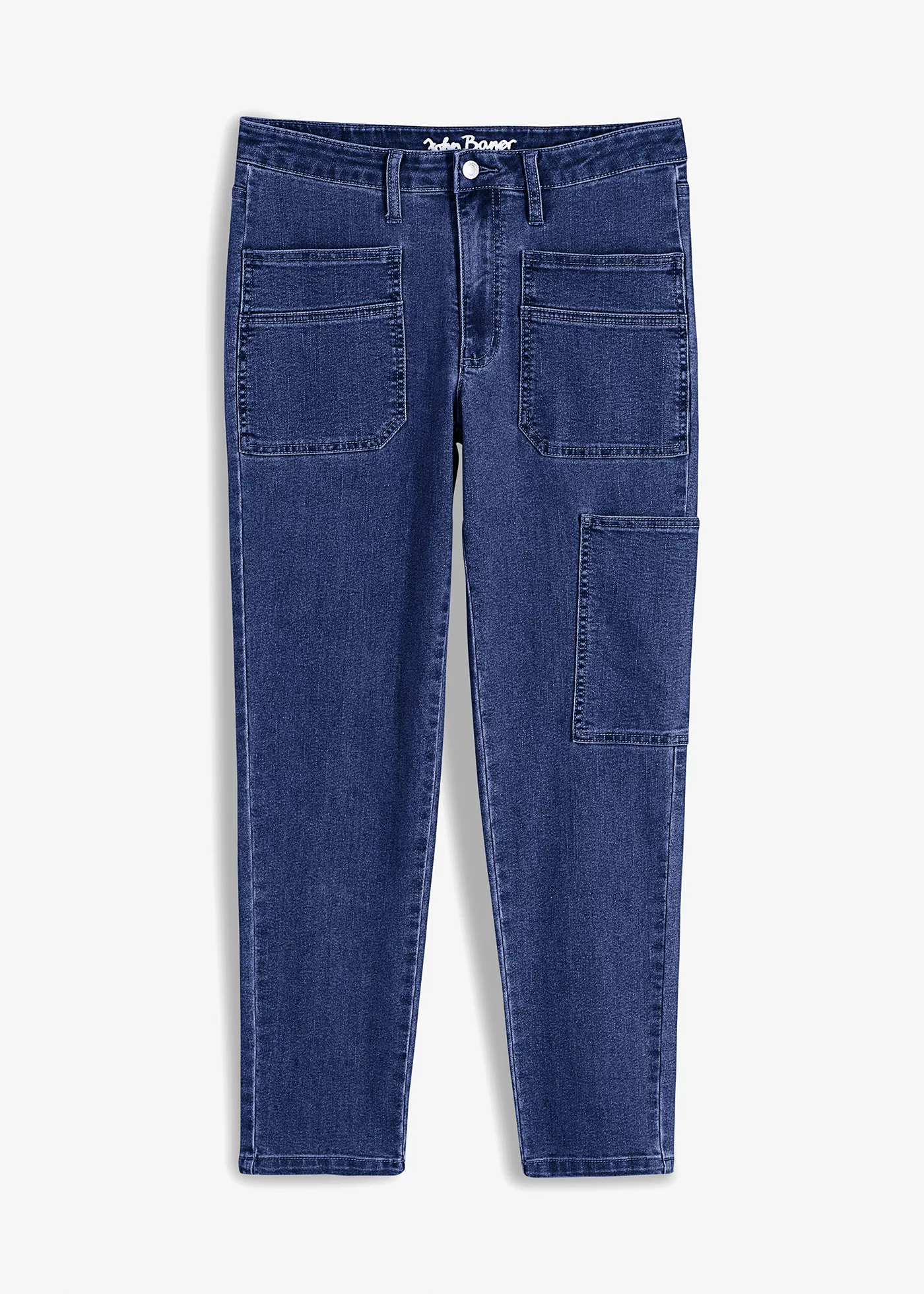 Cargo Jeans Mid Waist, cropped günstig online kaufen