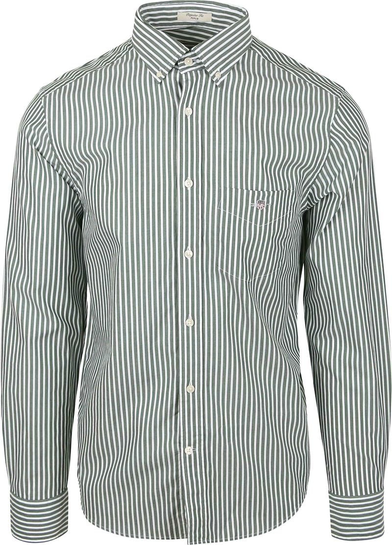 Gant Freizeithemd Stripe Grün - Größe XL günstig online kaufen
