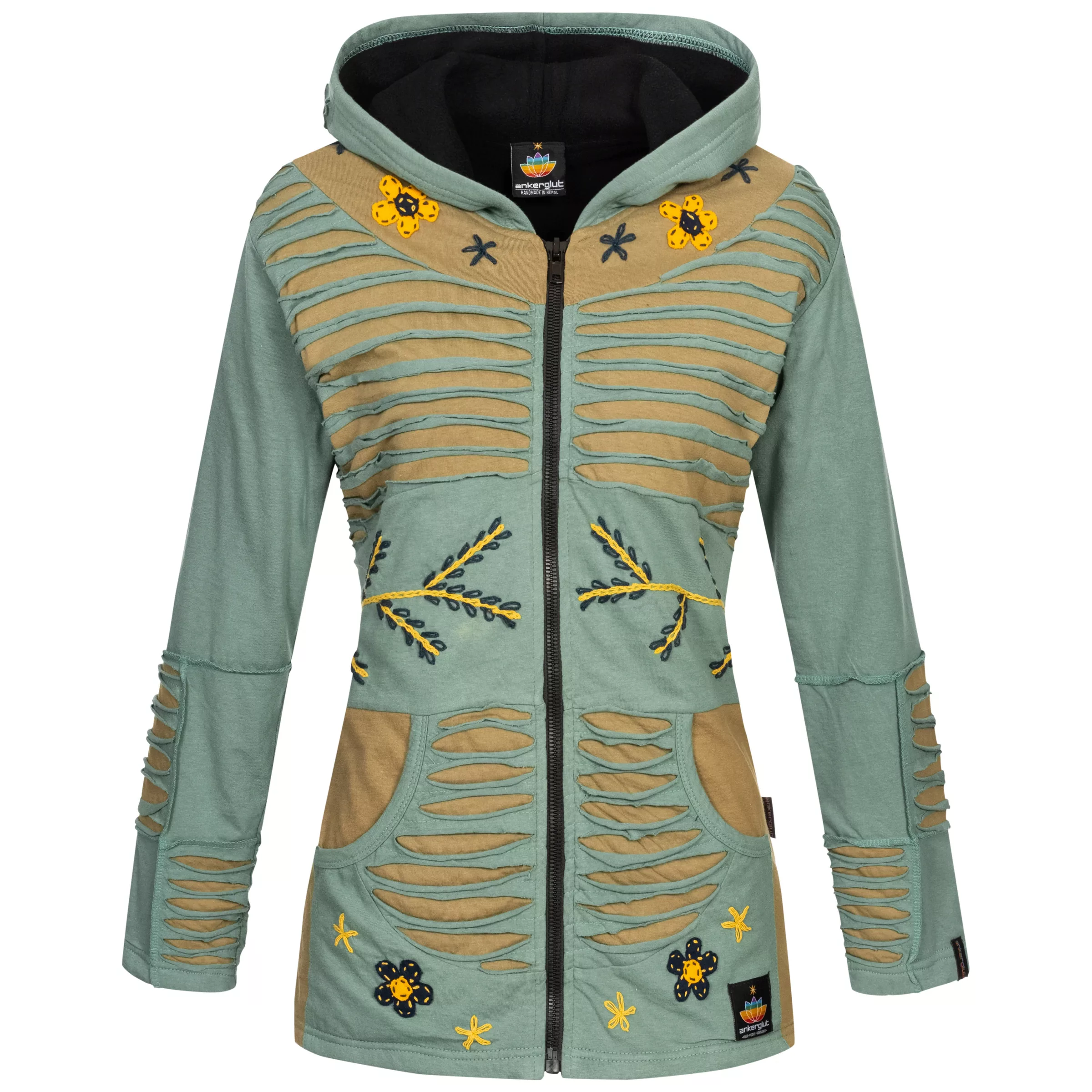 DEPROC Active Fleecejacke "Patchwork Multicolor NUNAVUT II NEW FLOWER POWER günstig online kaufen