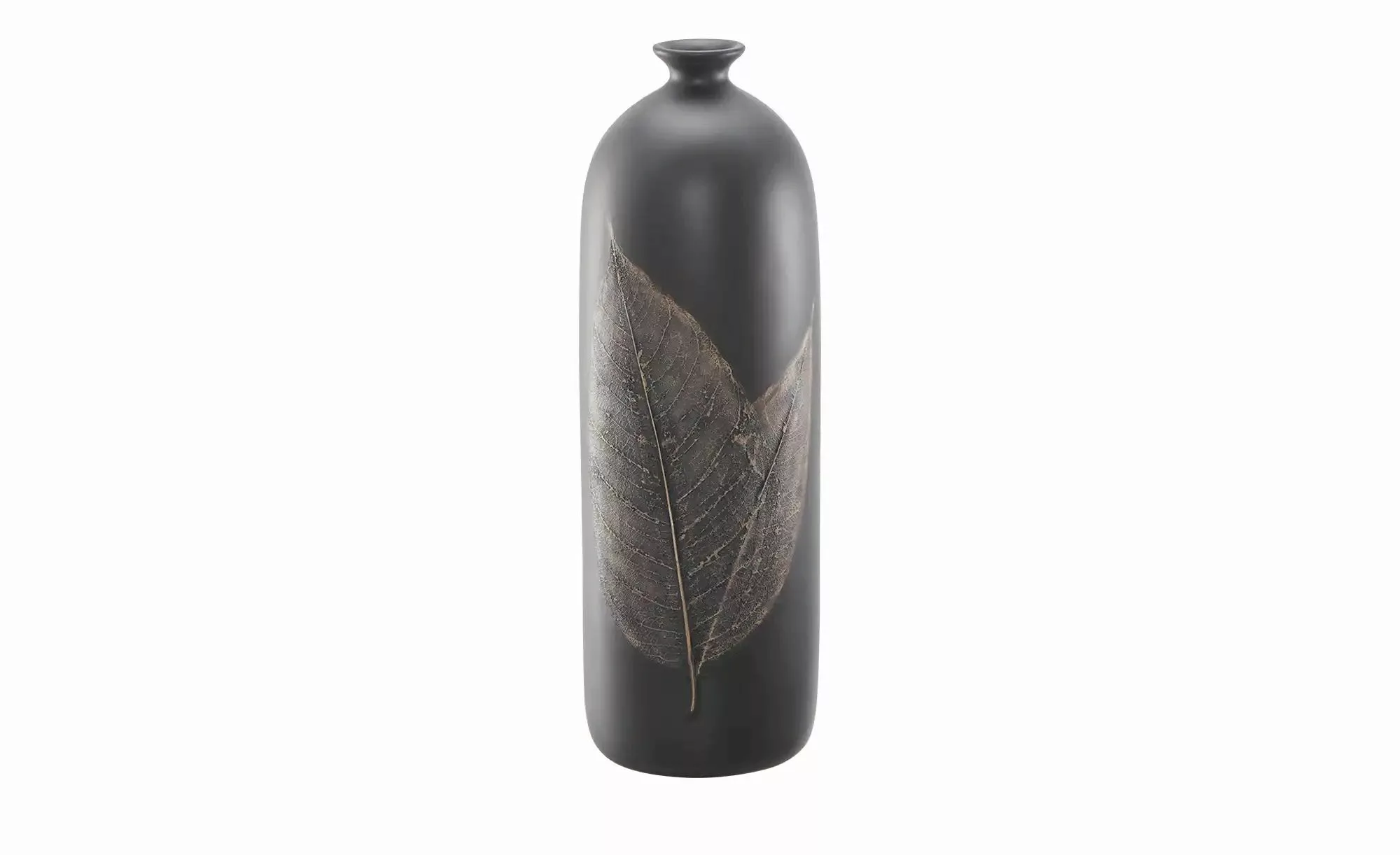 Deko Vase   ¦ schwarz ¦ Polyresin (Kunstharz) ¦ Maße (cm): H: 46  Ø: 15 Acc günstig online kaufen