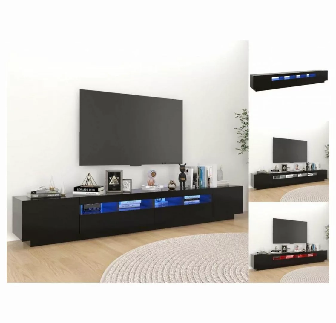 vidaXL TV-Schrank TV-Schrank mit LED-Leuchten Schwarz 260x35x40 cm Lowboard günstig online kaufen