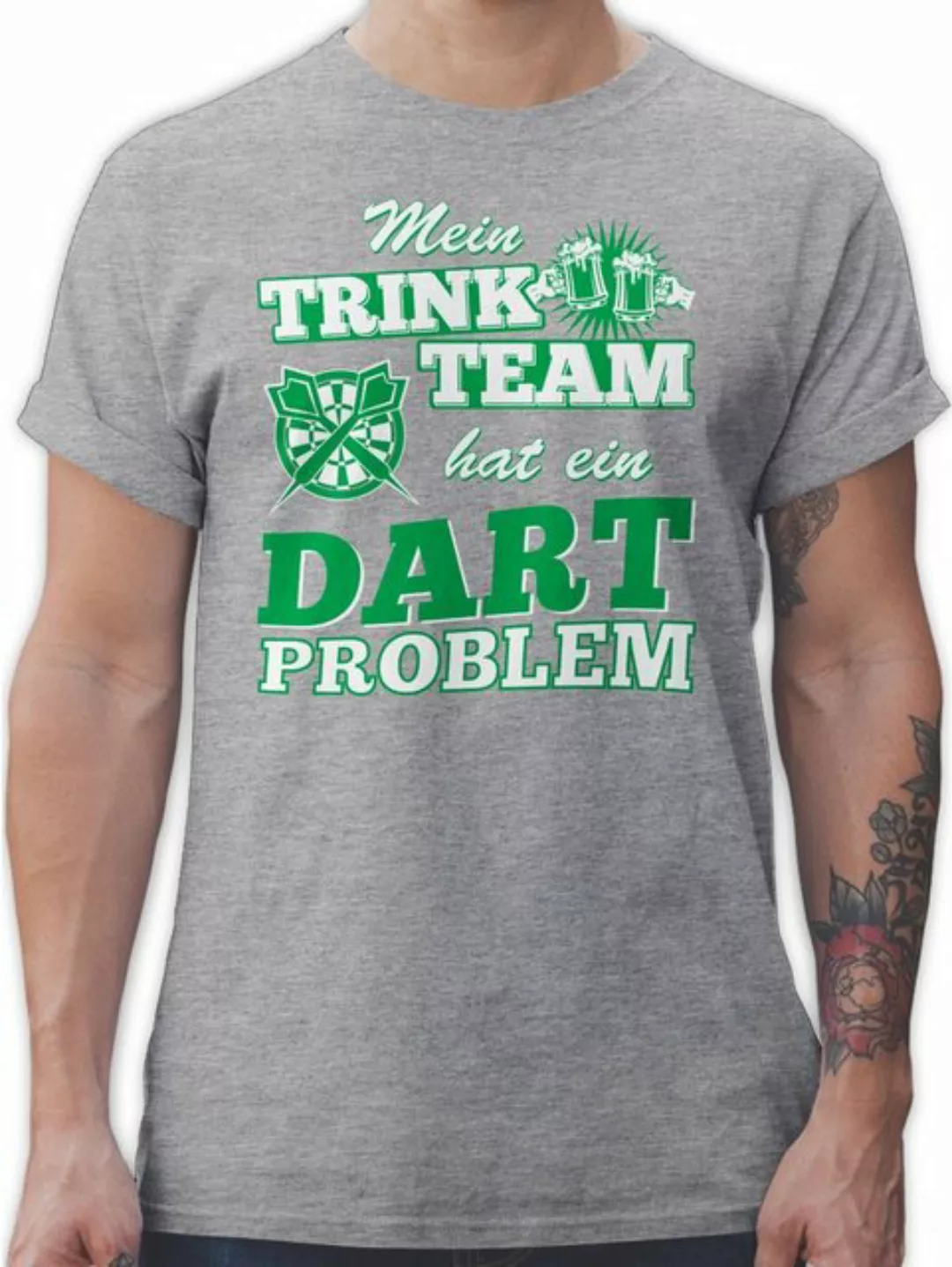 Shirtracer T-Shirt Mein Trink Team hat ein Dart Problem I Dart Geschenk Spo günstig online kaufen