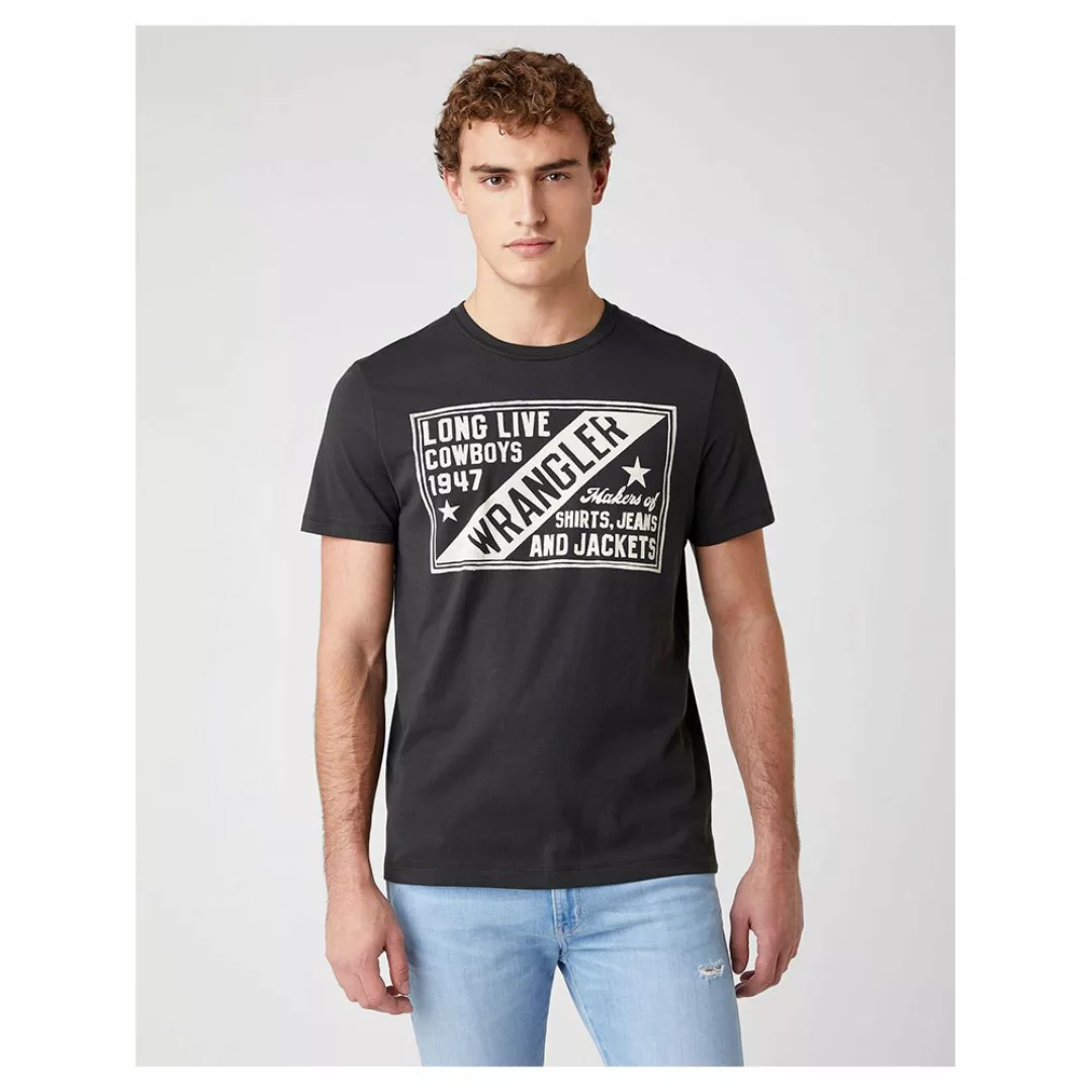 Wrangler Americana Kurzärmeliges T-shirt L Faded Black günstig online kaufen