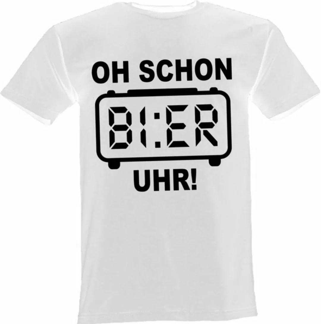 Lustige & Witzige T-Shirts T-Shirt T-Shirt Oh schon Bier Uhr Fun-Shirt Logo günstig online kaufen