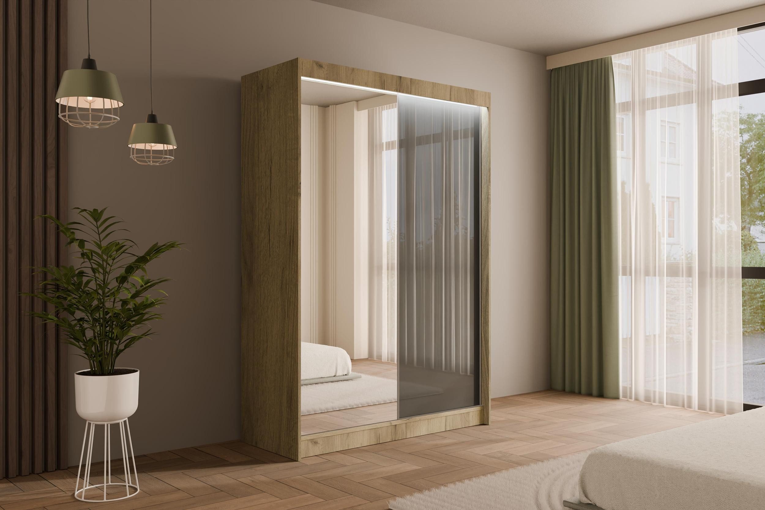 ALTDECOR Schiebetürenschrank VESLI (Kleiderschrank Garderobenschrank mit günstig online kaufen
