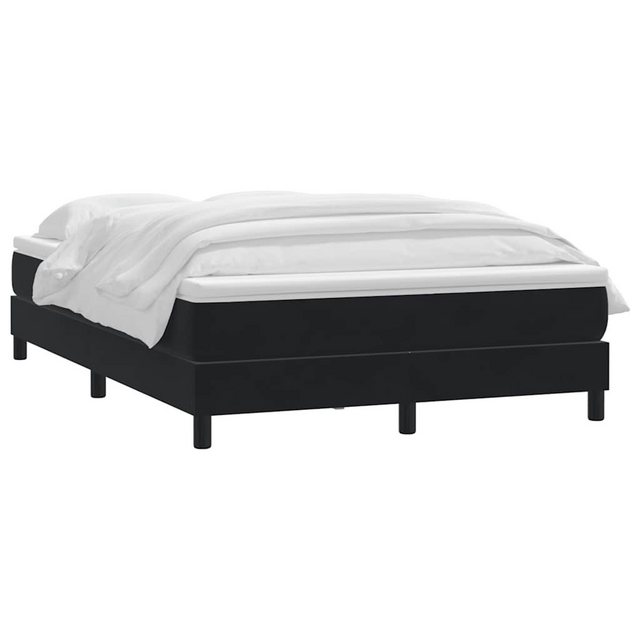 vidaXL Bett Boxspringbett mit Matratze Schwarz 140x210 cm Samt günstig online kaufen