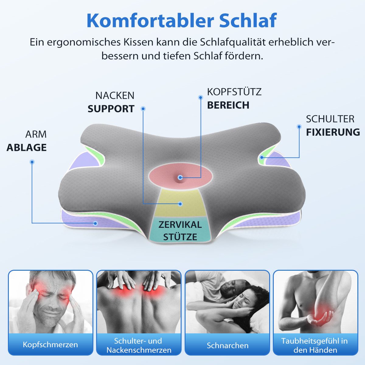Simloveve Kopfkissen Nackenstützkissen,Schlafkissen,Nackenkissen,Seitenschl günstig online kaufen