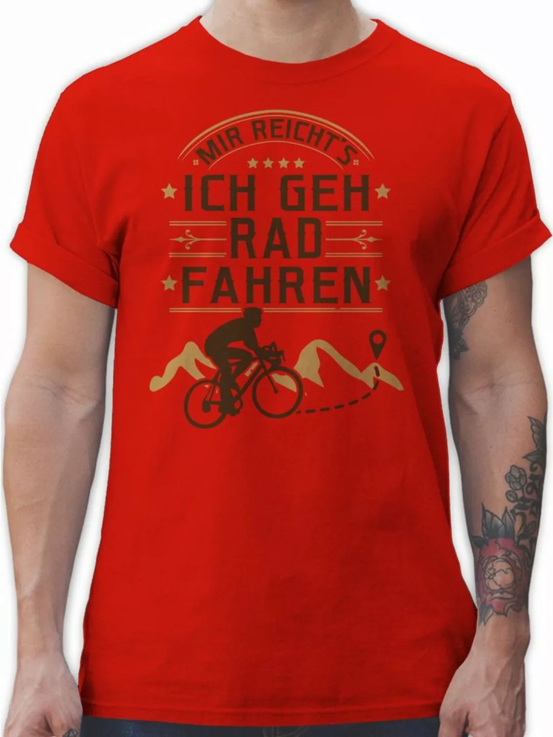 Shirtracer T-Shirt Mir reicht's Rad fahren Fahrrad Bekleidung Radsport günstig online kaufen