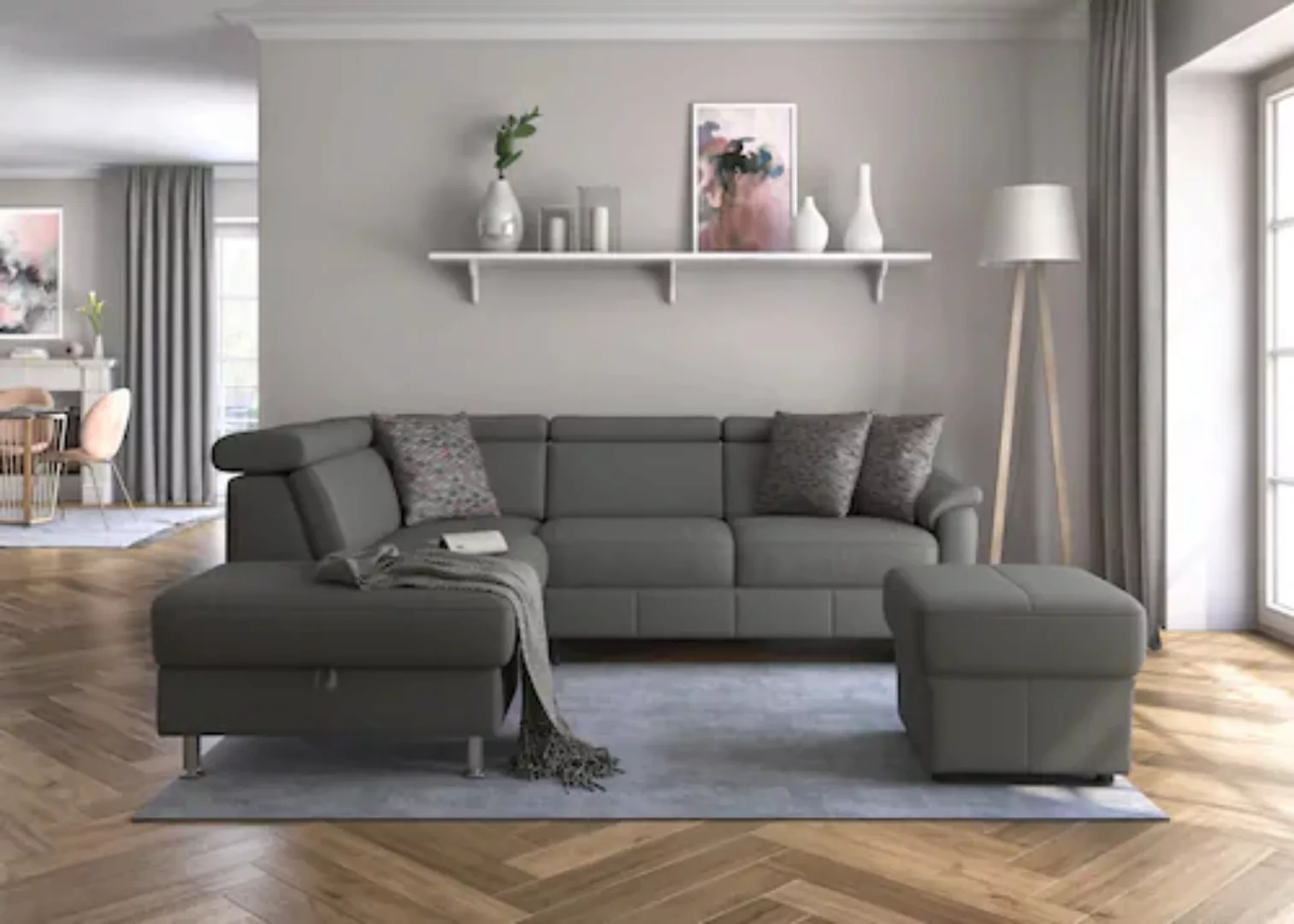 sit&more Ecksofa "Freetown L-Form", inklusive Kopfteilverstellung und komfo günstig online kaufen