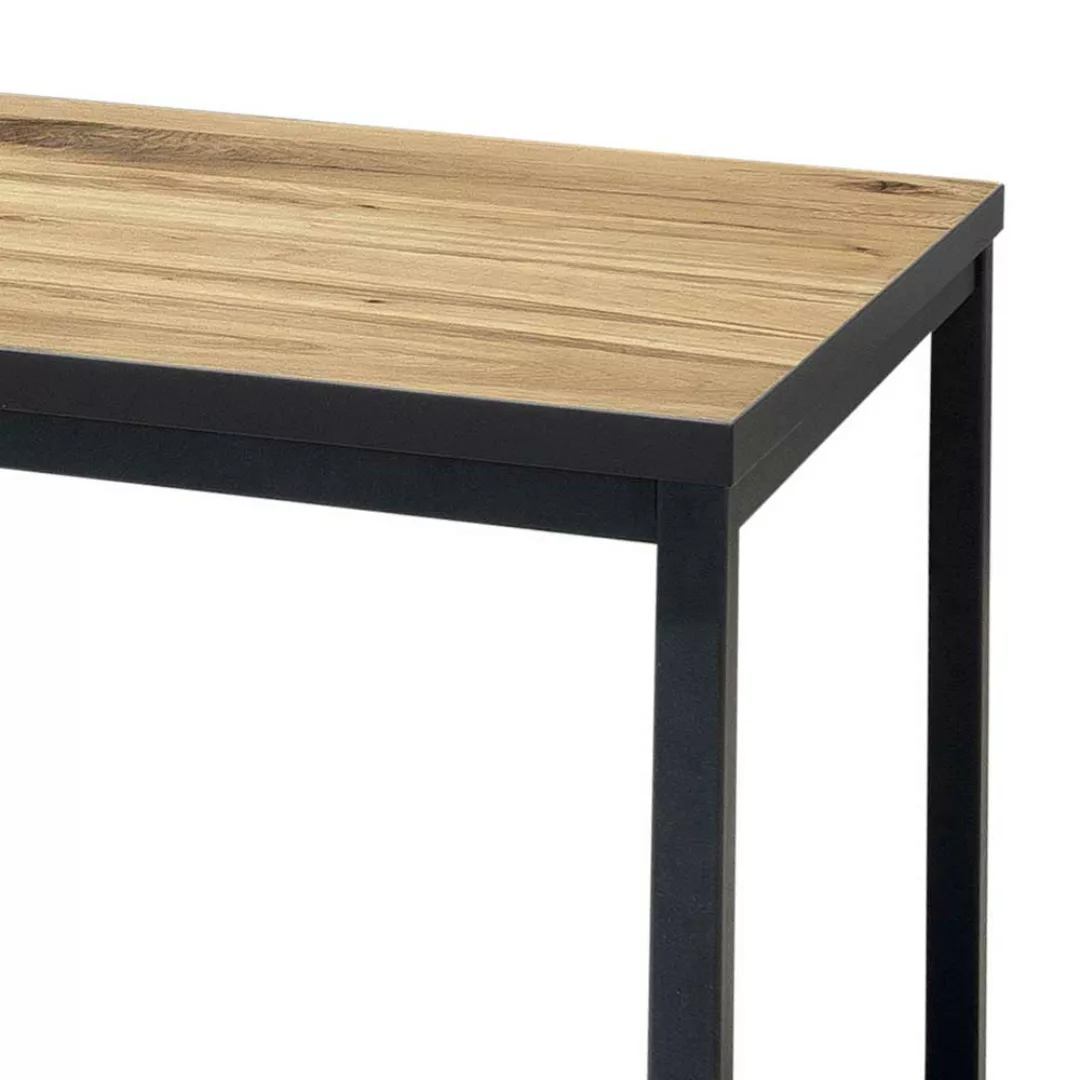 Esszimmer Tisch modern in Eichefarben und Schwarz 160x90 und 180x90 cm günstig online kaufen