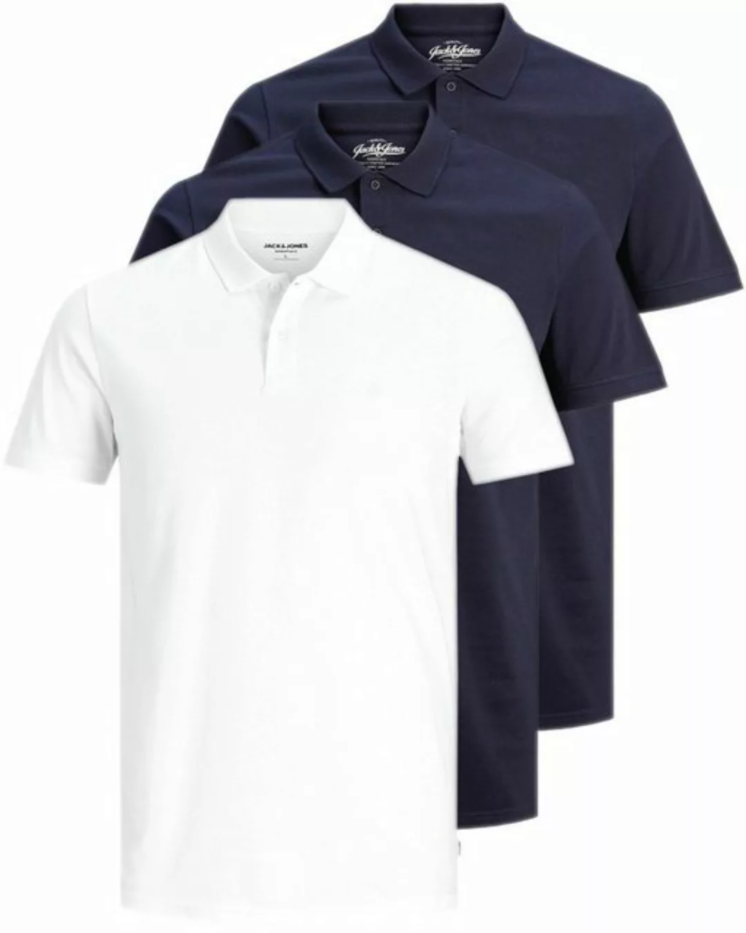 Jack & Jones Poloshirt (3er-Pack) in Unifarbe günstig online kaufen