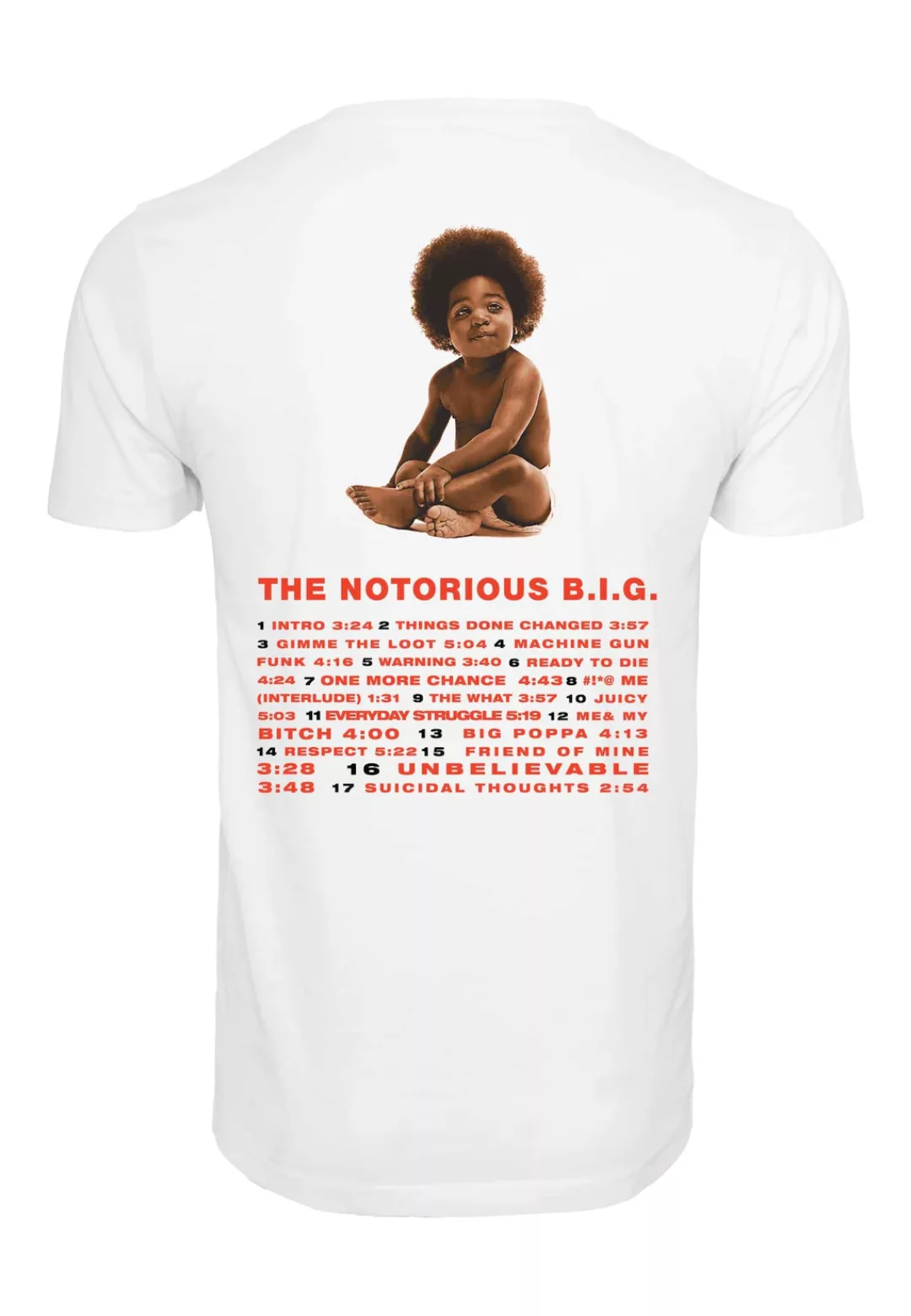 MisterTee T-Shirt "MisterTee Herren Biggie Ready To Die Tracklist Tee" günstig online kaufen