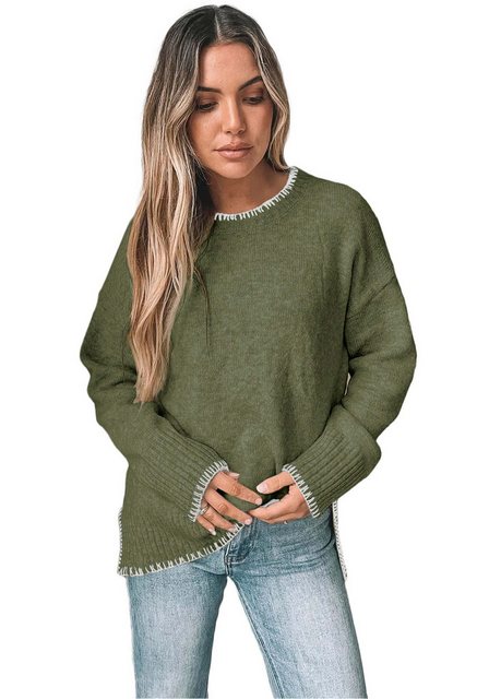 Zoclack Rundhalspullover Pullover mit Rundhalsausschnitt für Damen günstig online kaufen