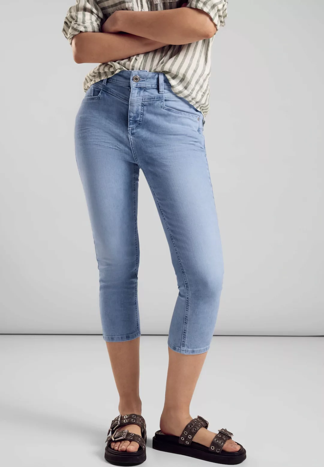 STREET ONE 3/4-Jeans softer Materialmix günstig online kaufen