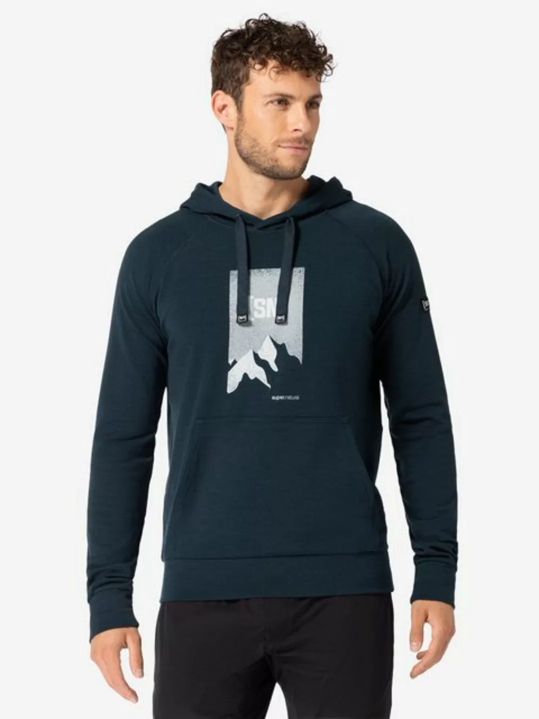 SUPER.NATURAL Sweatshirt für Herren, Merino FAVOURITE 2 PITCH mit Berg Moti günstig online kaufen