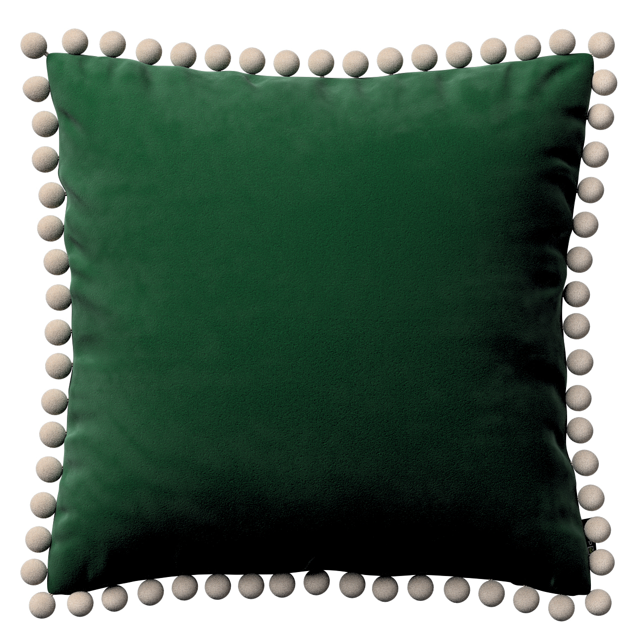 Kissenhülle Wera mit Bommeln, grün, 45 x 45 cm, Velvet (704-13) günstig online kaufen