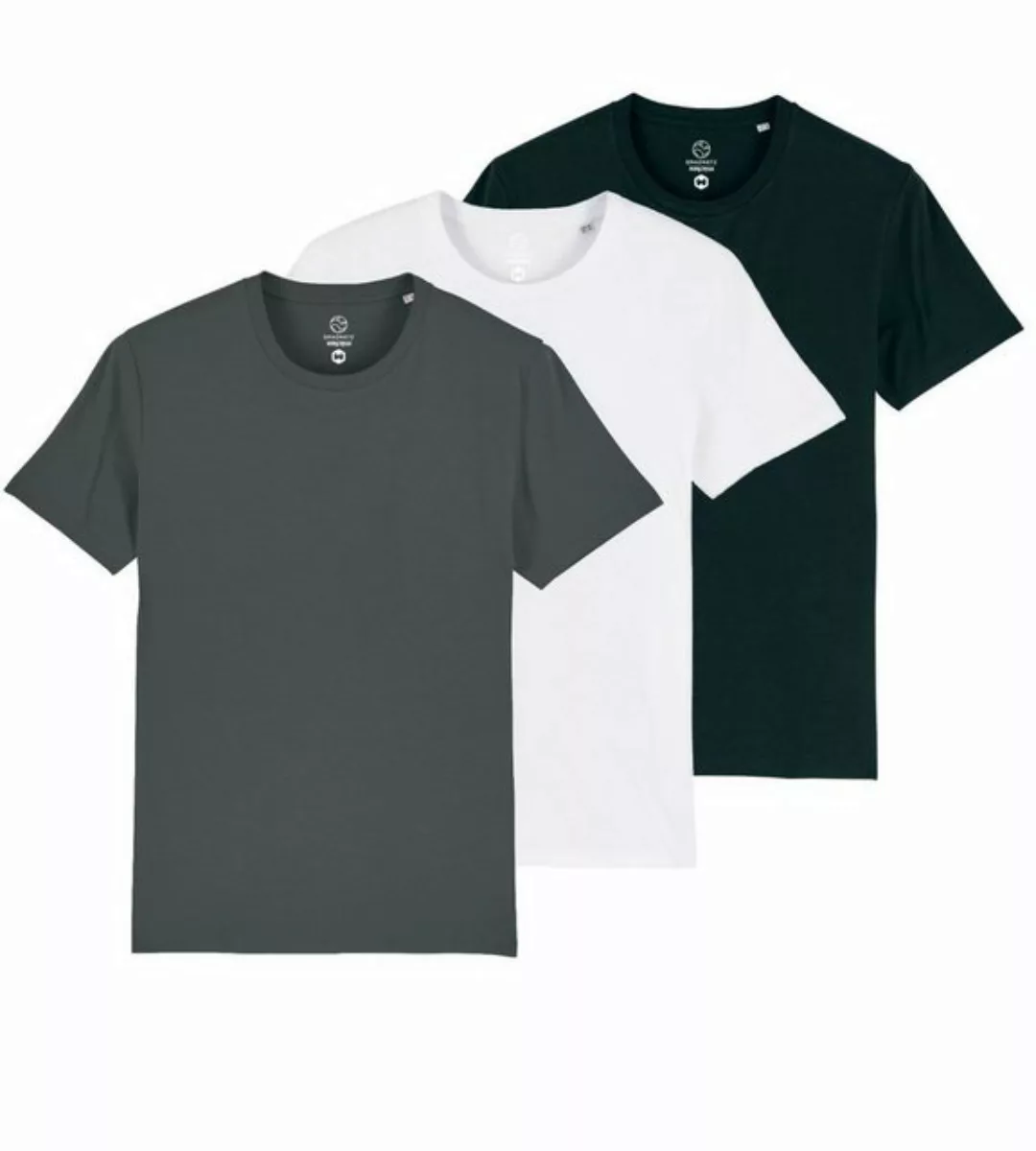 Gradnetz T-Shirt basic unisex (Spar-Set, 3er-Pack) Biobaumwolle nachhaltig günstig online kaufen