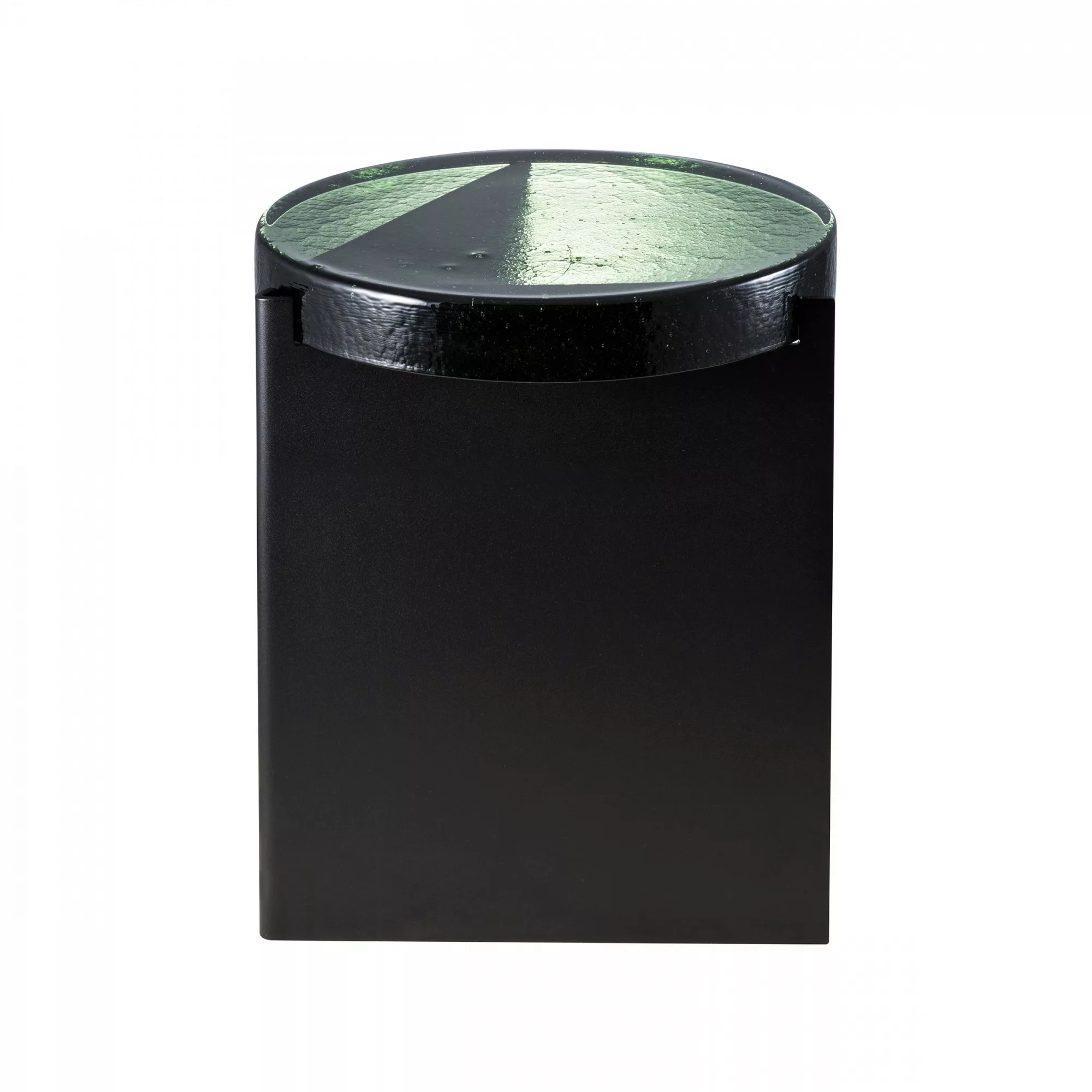 pulpo - Alwa One Beistelltisch - grün/H x Ø 44x38cm/Gestell Stahl schwarz günstig online kaufen