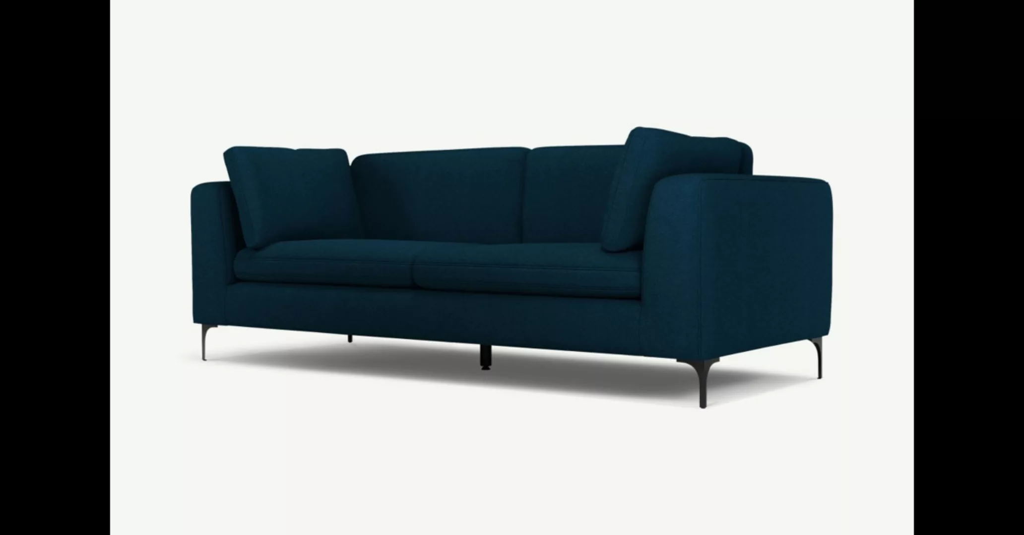 Monterosso 3-Sitzer Sofa, Blaugruen und Schwarz - MADE.com günstig online kaufen