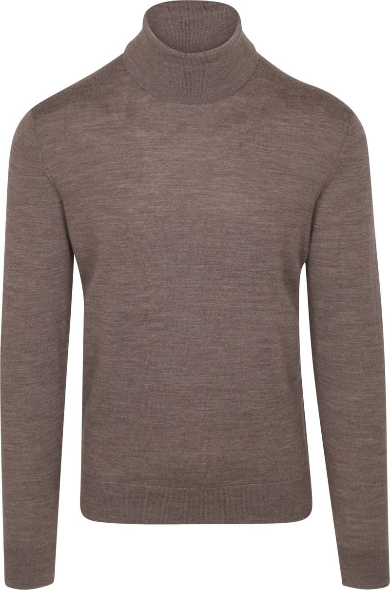 Suitable Merino Rollkragen Melange Taupe - Größe M günstig online kaufen