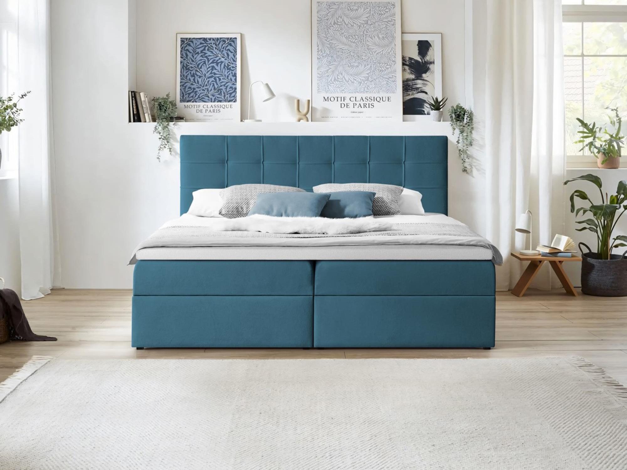 Beautysofa Boxspringbett mit Bettkasten Topiq II, günstig online kaufen