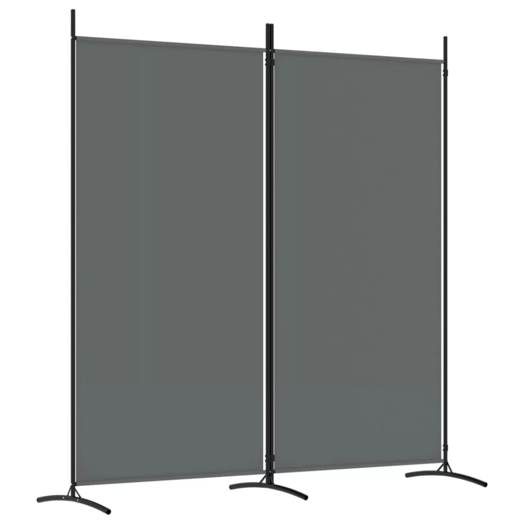 Vidaxl 2-tlg. Paravent Anthrazit 175x180 Cm Stoff günstig online kaufen